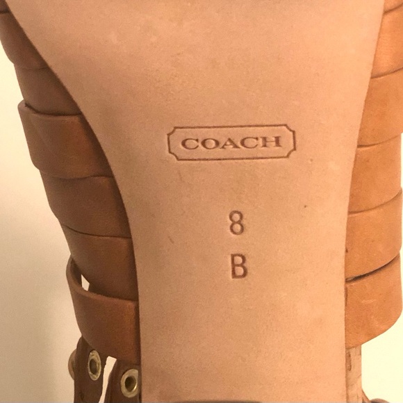 Coach Adrienn Vacchetta Camel Sandal Sz 8 - Picture 4 of 9